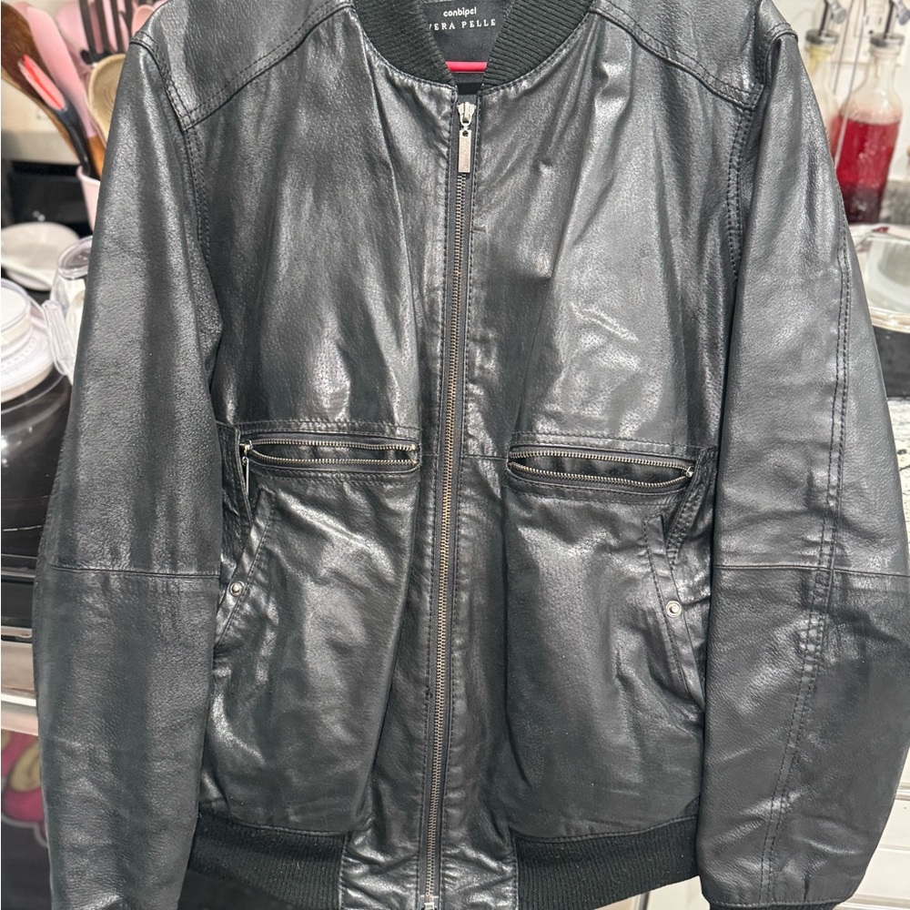 Vera Pelle Italian Black Leather Jacket